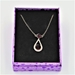 Purple Silver Teardrop Necklace - GAR-D-1104-PU