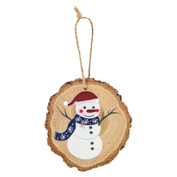 Wood Snowman Ornament 