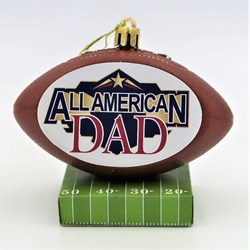 Dad Football Ornament 