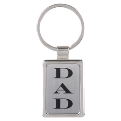 Silver Dad Keychain 