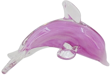 Pink Glass Dolphin 